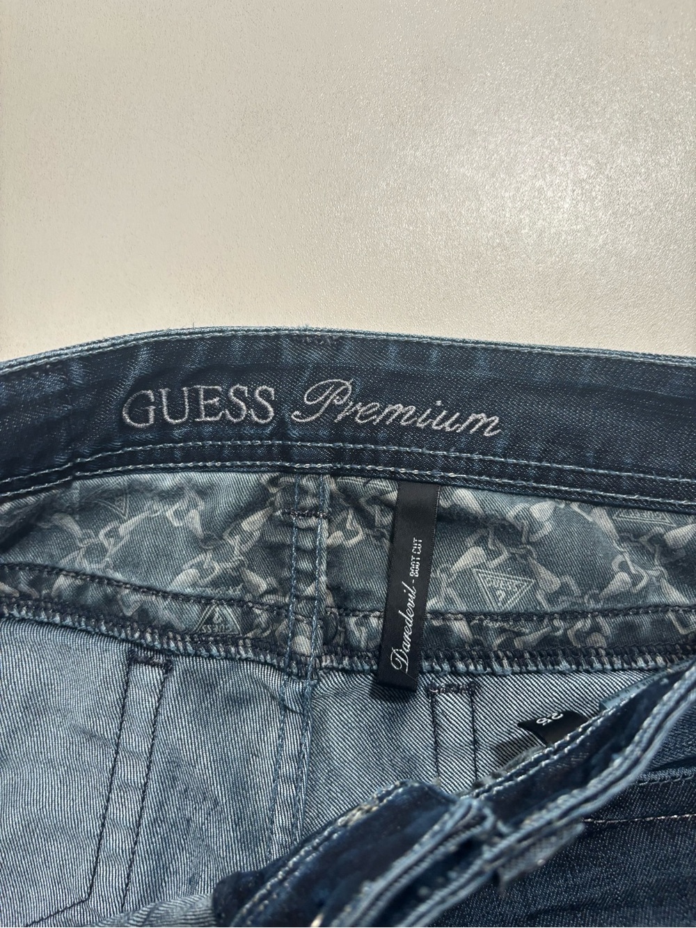 Guess premium Y2K Dark Blue Flare Jeans for Women size 25 grunge - Picture 8 of 13